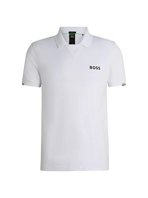 BOSS x Matteo Berrettini V-Insert Slim-Fit Polo Shirt