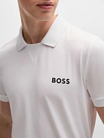 BOSS x Matteo Berrettini V-Insert Slim-Fit Polo Shirt