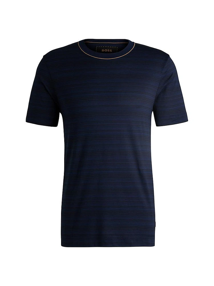 Silk-Cotton T-Shirt a Regular Fit