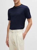 Silk-Cotton T-Shirt a Regular Fit