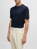 Silk-Cotton T-Shirt a Regular Fit