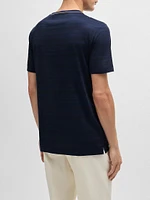 Silk-Cotton T-Shirt a Regular Fit