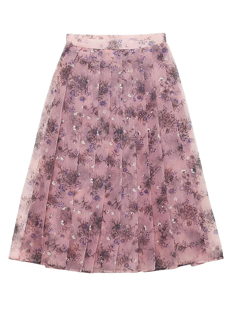 Printed Nylonette Skirt