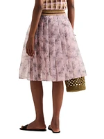 Printed Nylonette Skirt