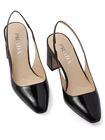 Patent-Leather Slingback Pumps