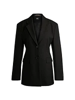 Slim Fit Jacket Wool Twill