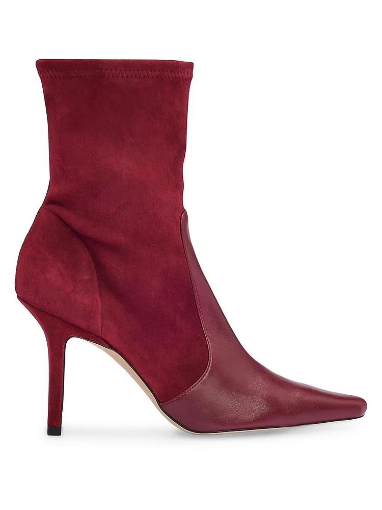 Ankle Boots Suede and Leather with Side Zip