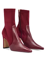 Ankle Boots Suede and Leather with Side Zip