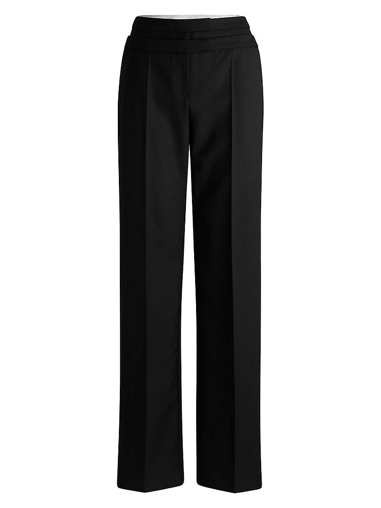 Regular Fit Trousers Virgin Wool Twill