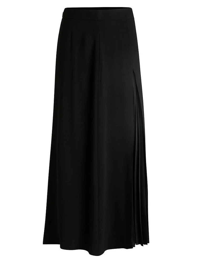 Maxi Skirt with Plisse Detail