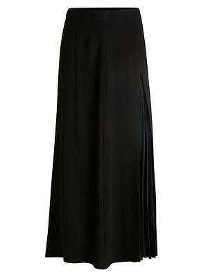 Maxi Skirt with Plisse Detail