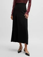 Maxi Skirt with Plisse Detail