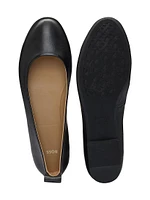 Ballerina Flats Leather with Branded Stud