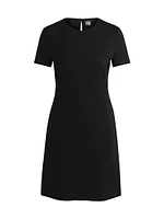 Slim Fit Crewneck Dress Stretch Fabric