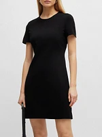 Slim Fit Crewneck Dress Stretch Fabric