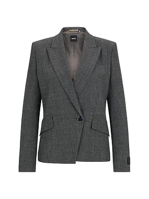 Regular Fit Jacket Checked Fabric