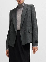 Regular Fit Jacket Checked Fabric