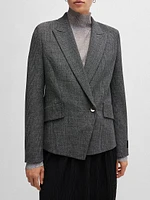 Regular Fit Jacket Checked Fabric