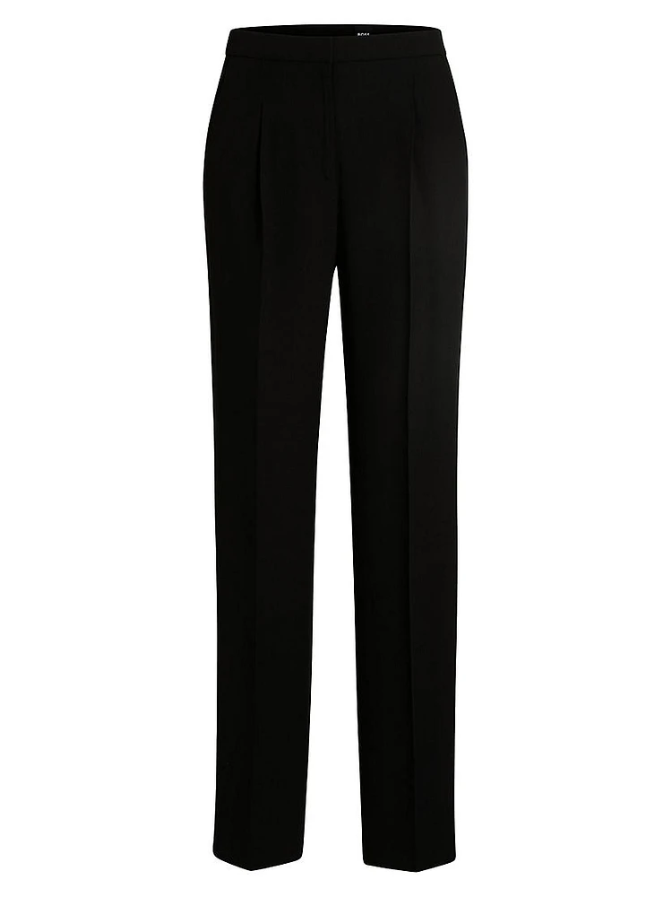 Regular Fit Trousers Matte Fabric