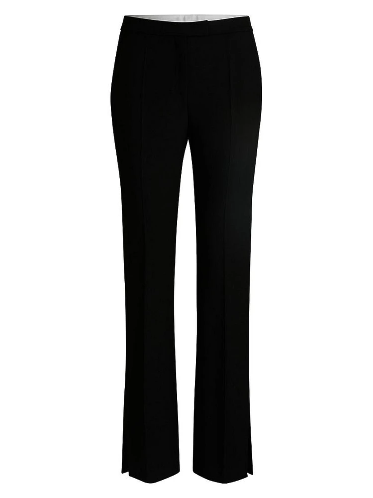 High Waisted Slim Fit Trousers