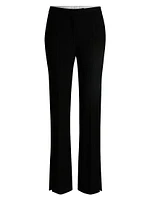 High Waisted Slim Fit Trousers