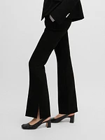 High Waisted Slim Fit Trousers