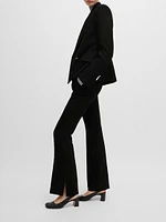 High Waisted Slim Fit Trousers