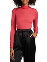 Silk Stand Collar Blouse