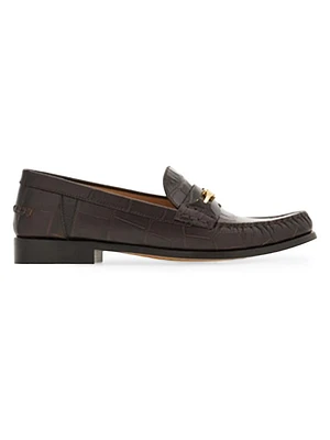 Harry Crocodile-Embossed Leather Loafers