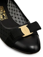 Vara Mesh 25MM Leather Pumps