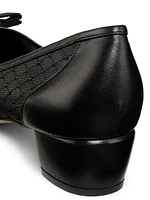 Vara Mesh 25MM Leather Pumps