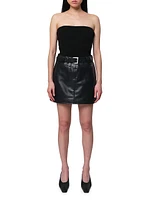 Dani Faux Leather Miniskirt