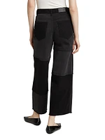 Getty Patchwork High-Rise Crop Jeans