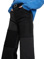 Getty Patchwork High-Rise Crop Jeans