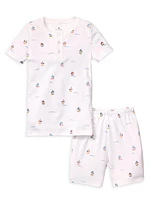 Little Boy's & Bateau 4-Piece Pajamas Set