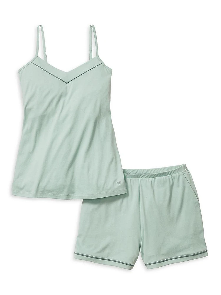 2-Piece Luxe Pima Cotton Cami Shorts Set