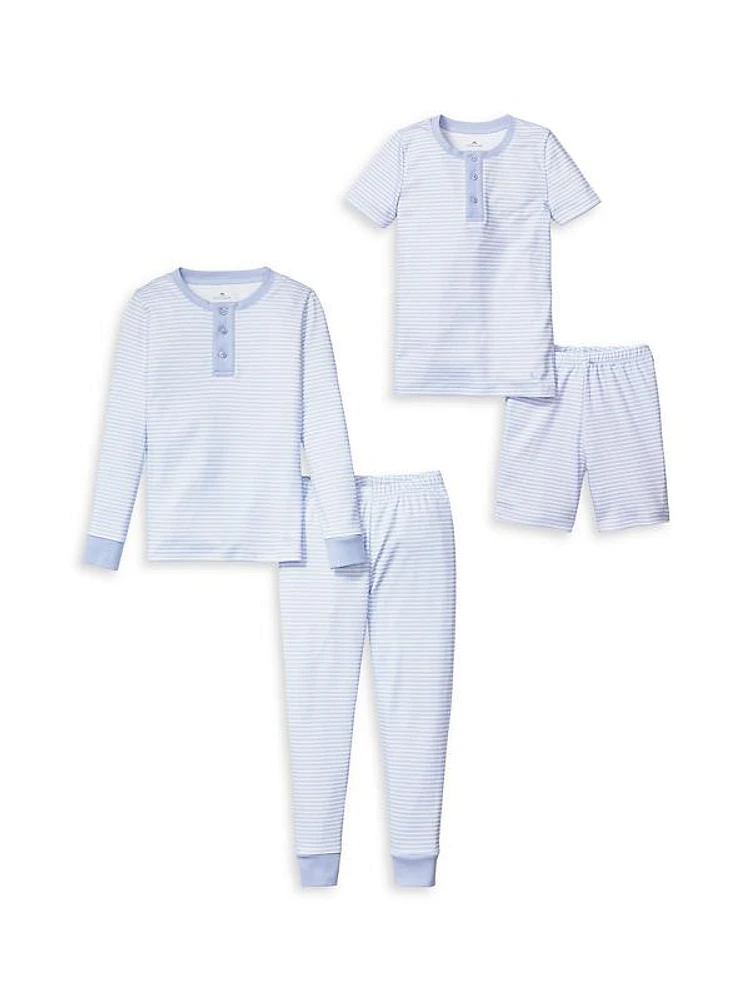 Little Kid's & Kid's 4-Piece Pajamas Set