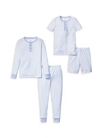 Little Kid's & Kid's 4-Piece Pajamas Set