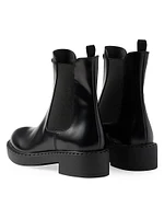 Brushed Calf Leather Chelsea Boots