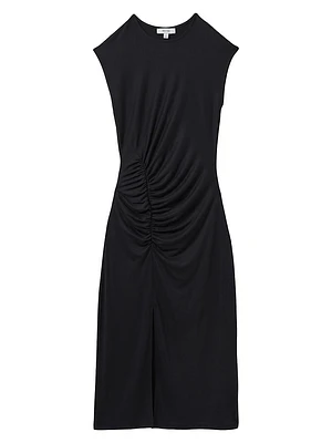 Lenara Ruched Midi-Dress