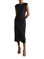 Lenara Ruched Midi-Dress