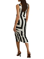 Serina Geometric Jersey Midi-Dress