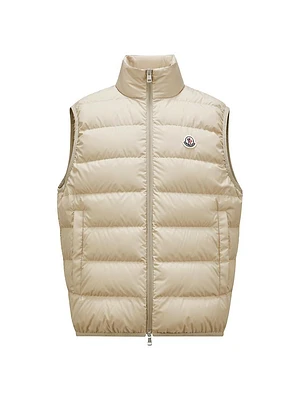 Contrin Down Zip Front Vest