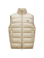 Contrin Down Zip Front Vest