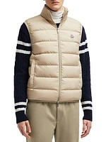 Contrin Down Zip Front Vest