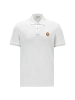 Short Sleeve Logo Patch Cotton Pique Polo Shirt