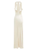 Halter Dress in Satin