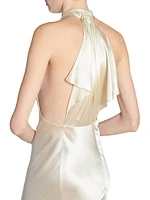 Halter Dress in Satin