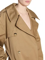 Trench Coat in Cotton Serge