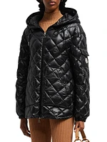 Quilted Down Zip-Up Shirt Jacket